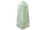 Polished Blue Caribbean Calcite Obelisk - Pakistan #236785-1